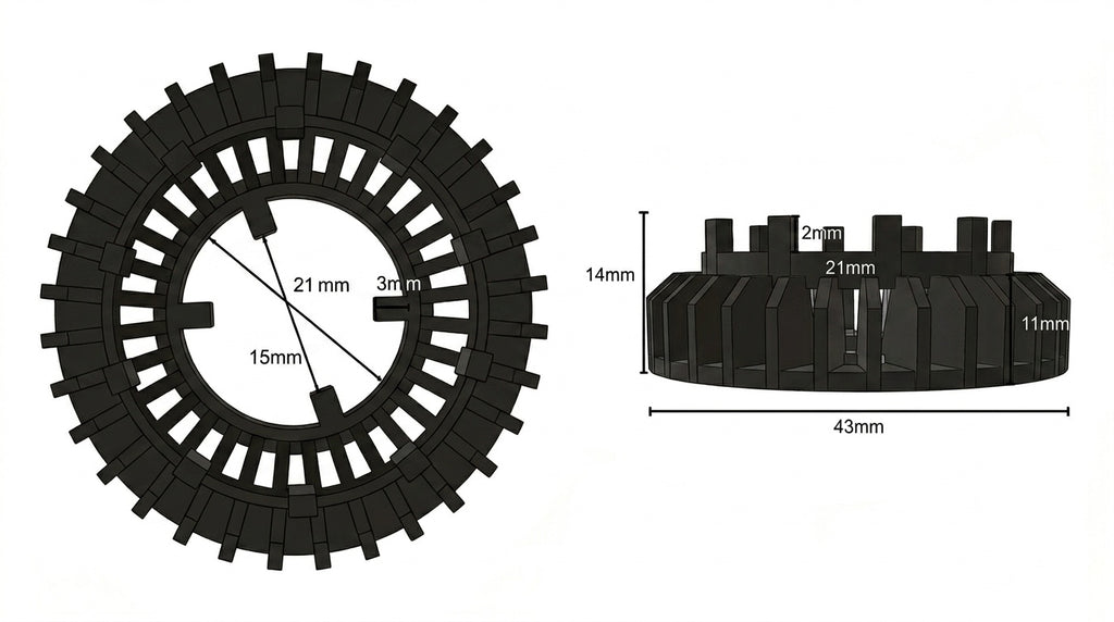 Ventilateur de Rotor de Moteur de Remplacement pour Perceuse Makita DHP482