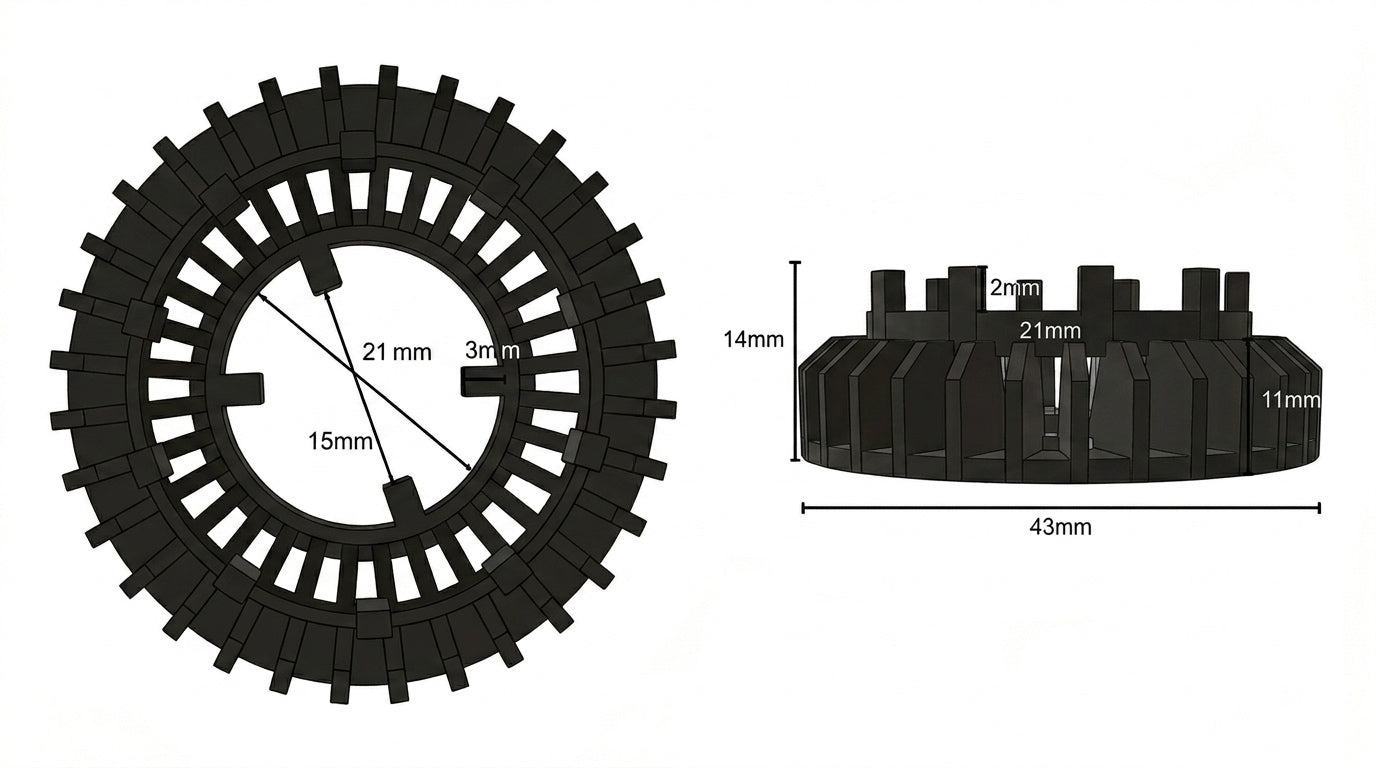 Ventilateur de Rotor de Moteur de Remplacement pour Perceuse Makita DHP482